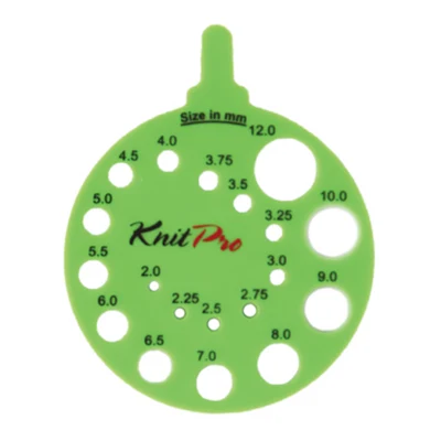 KnitPro Pindemåler grøn (2-12mm)
