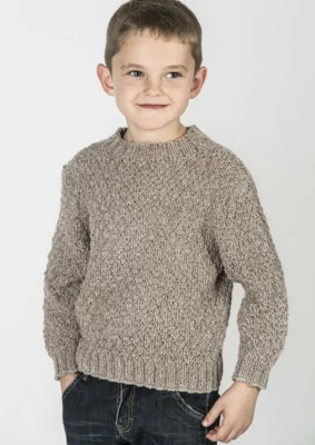 136-10 Drengesweater i Meleret Look