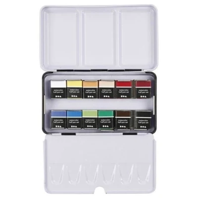 Art Aqua Akvarelfarver, 12 farver